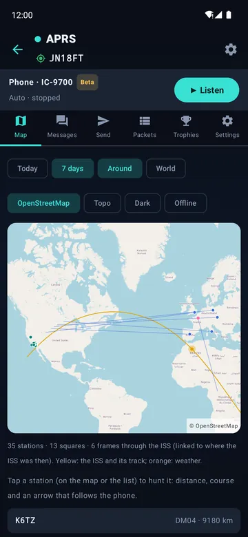 APRS map
