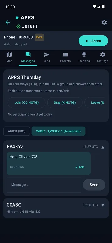 APRS messages