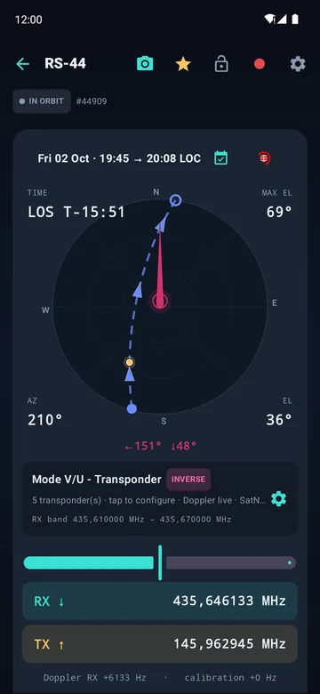 Pass page with Doppler
