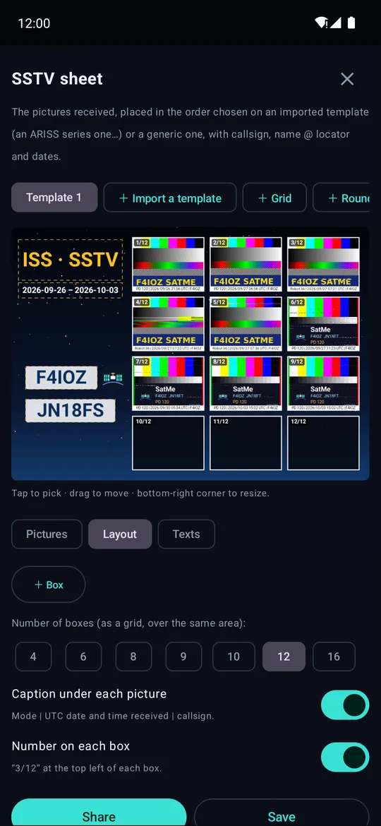 SSTV sheet