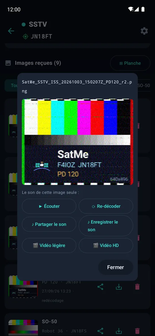 Image SSTV avec son son et sa vidéo